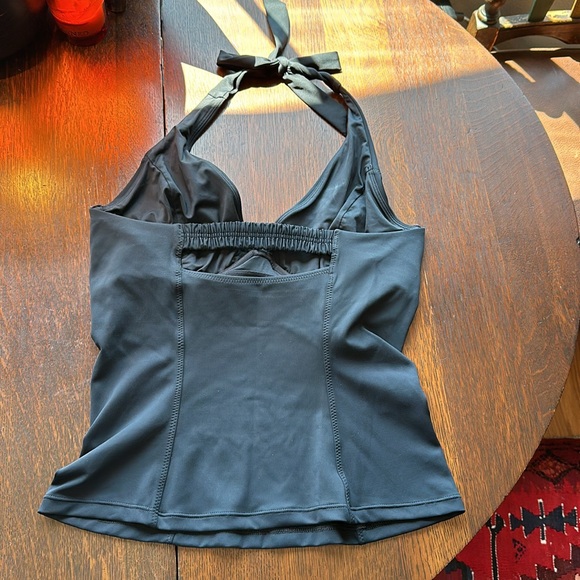 36D/DD Tall Sculpted Halter Swim Tankini in Black. Has underwire. NWOT - Picture 6 of 10